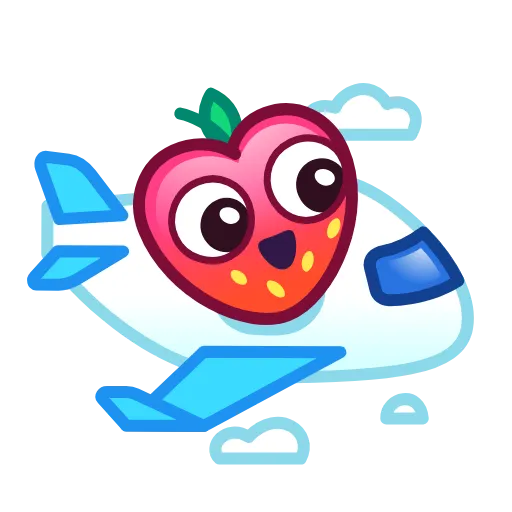 ✈️ Эмодзи «Strawberry Emoji» для Telegram
