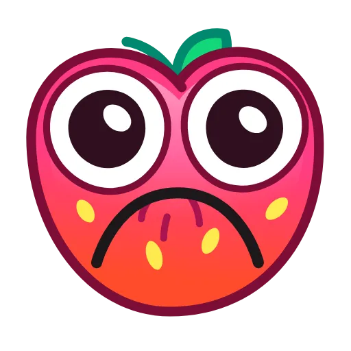 ☹️ Эмодзи «Strawberry Emoji» для Telegram