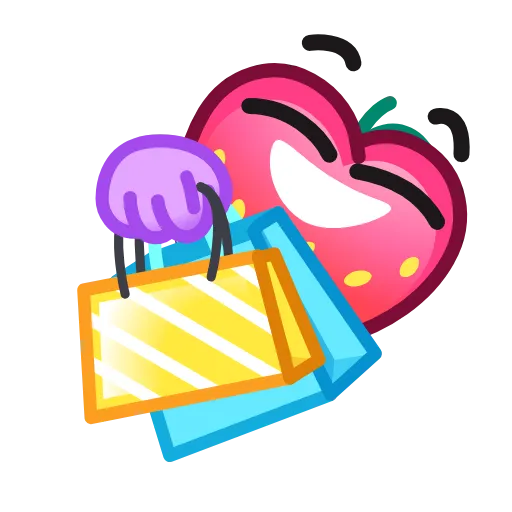 🛍 Эмодзи «Strawberry Emoji» для Telegram