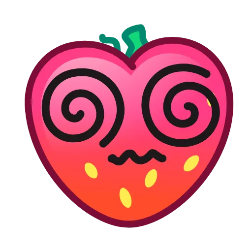 😵‍💫 Эмодзи «Strawberry Emoji» для Telegram