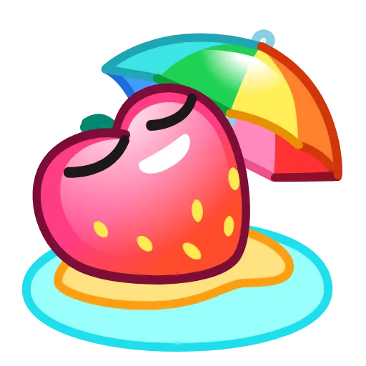 🏝 Эмодзи «Strawberry Emoji» для Telegram