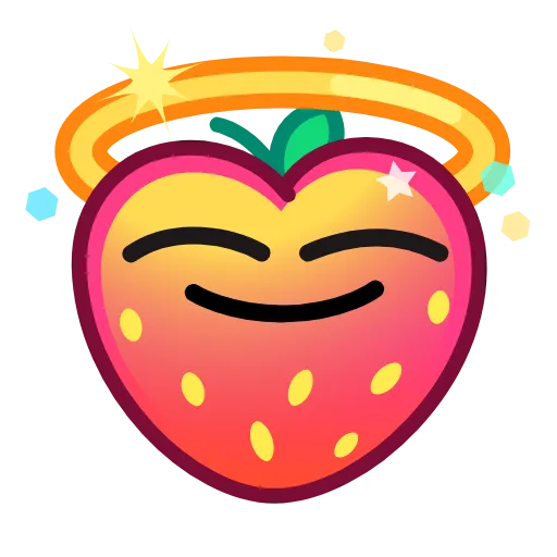 😇 Эмодзи «Strawberry Emoji» для Telegram