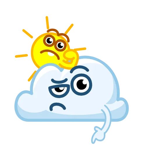 🤔 Эмодзи «😎 Солнышко и Облачко» для Telegram