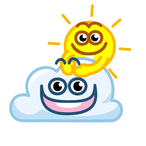 😶‍🌫️ Эмодзи «😎 Солнышко и Облачко» для Telegram