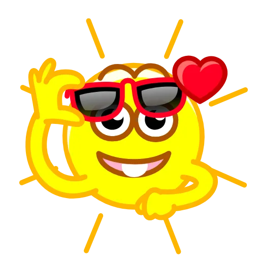 😎 Эмодзи «😎 Солнышко и Облачко» для Telegram