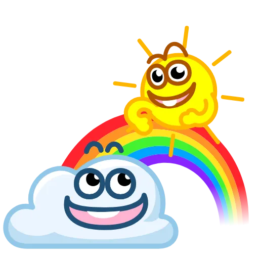 🌈 Эмодзи «😎 Солнышко и Облачко» для Telegram