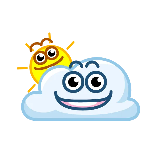 🤨 Эмодзи «😎 Солнышко и Облачко» для Telegram