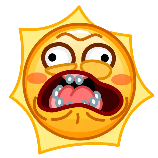 😧 Эмодзи «Sun Emoji» для Telegram