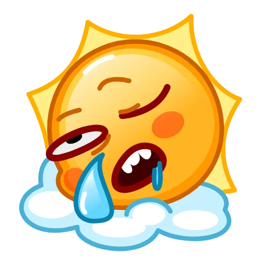 😪 Эмодзи «Sun Emoji» для Telegram