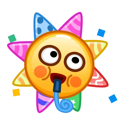 🥳 Эмодзи «Sun Emoji» для Telegram