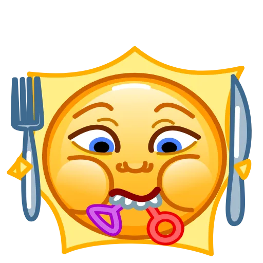 🍽 Эмодзи «Sun Emoji» для Telegram