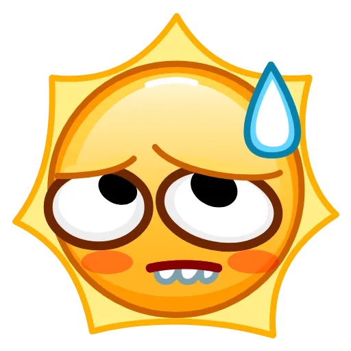 😓 Эмодзи «Sun Emoji» для Telegram
