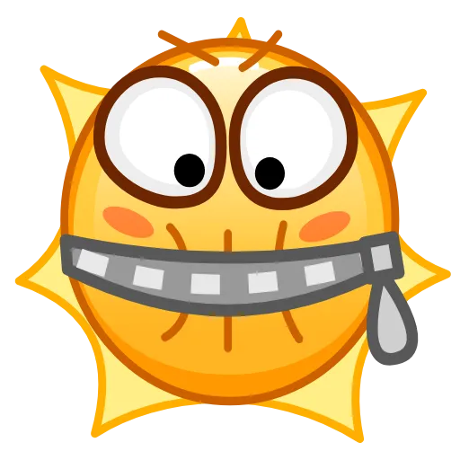 🤐 Эмодзи «Sun Emoji» для Telegram