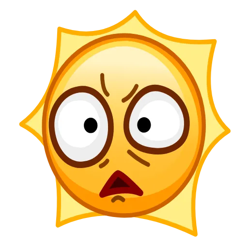 😱 Эмодзи «Sun Emoji» для Telegram