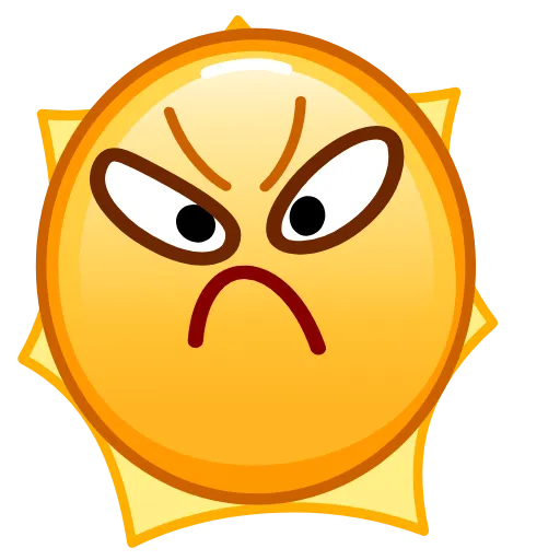 😡 Эмодзи «Sun Emoji» для Telegram