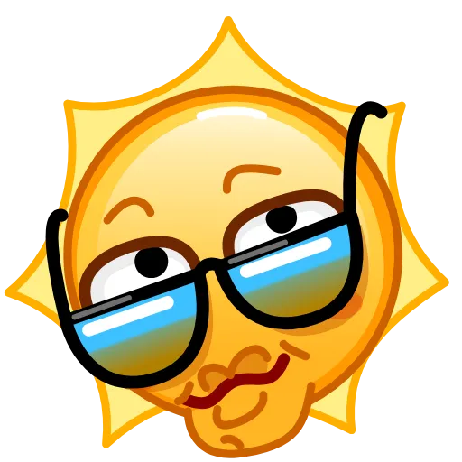 😎 Эмодзи «Sun Emoji» для Telegram