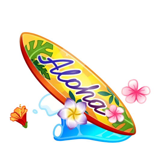 🎁 Эмодзи «Surge Board - эмодзи из новых тг подарков с доской для сёрфа» для Telegram