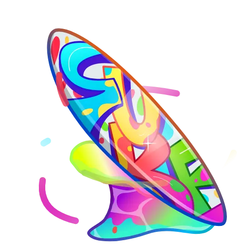 🎁 Эмодзи «Surge Board - эмодзи из новых тг подарков с доской для сёрфа» для Telegram