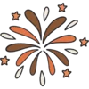 🎆 Эмодзи «Коричневые буквы, осенние иконки» для Telegram