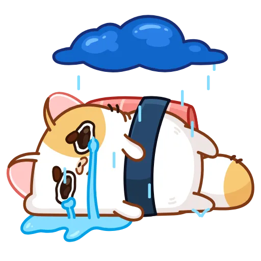 😭 Стикер «Sushi Cat» для Telegram