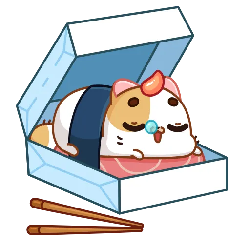 😴 Стикер «Sushi Cat» для Telegram