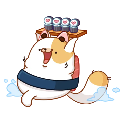 🏃‍♂️ Стикер «Sushi Cat» для Telegram