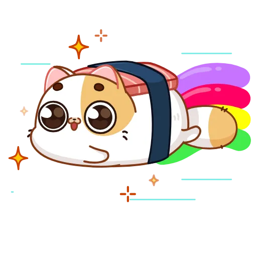 🌈 Стикер «Sushi Cat» для Telegram