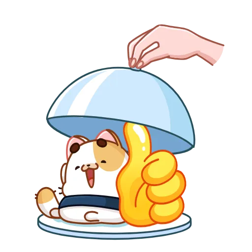 👍 Эмодзи «Суши кот» для Telegram
