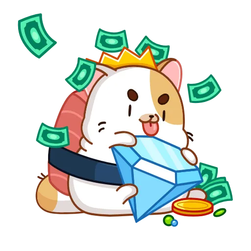 🤑 Эмодзи «Суши кот» для Telegram