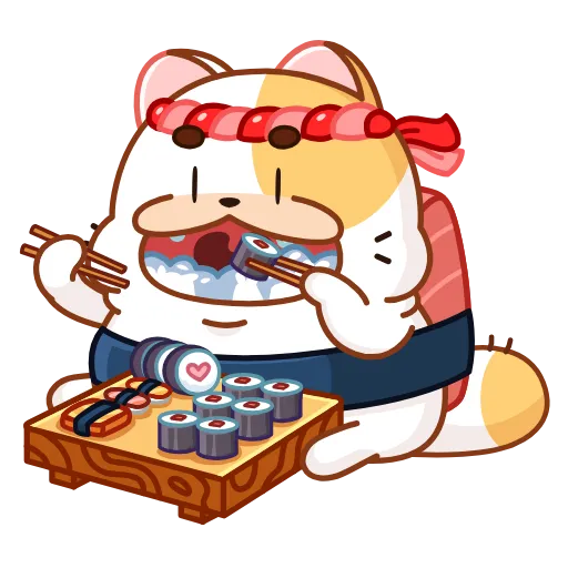😋 Эмодзи «Суши кот» для Telegram