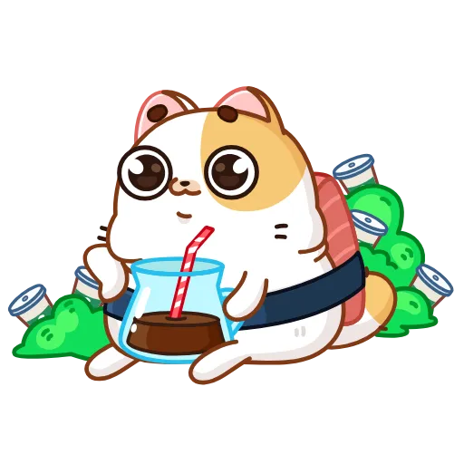 😞 Эмодзи «Суши кот» для Telegram