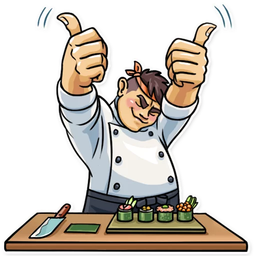 👍 Стикер «Sushi Chef» для Telegram