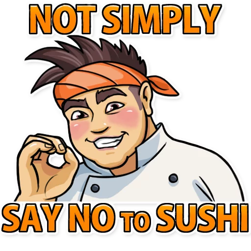 🍱 Стикер «Sushi Chef» для Telegram
