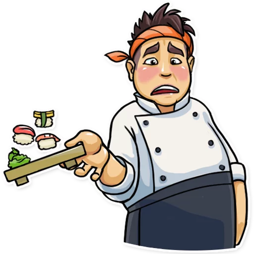 😧 Стикер «Sushi Chef» для Telegram