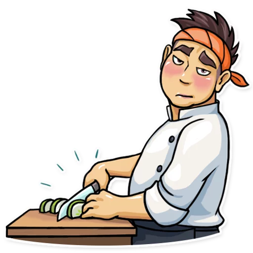 😑 Стикер «Sushi Chef» для Telegram