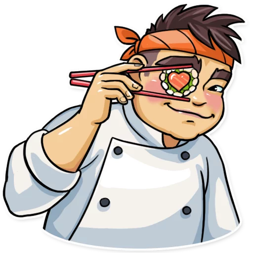 😍 Стикер «Sushi Chef» для Telegram