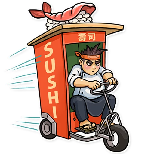 🛴 Стикер «Sushi Chef» для Telegram
