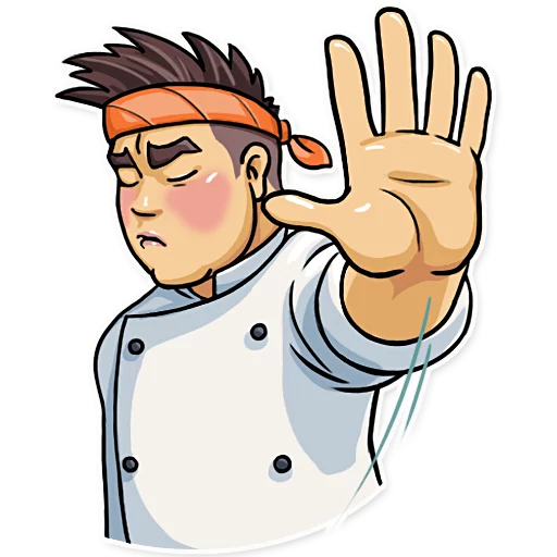 🙅 Стикер «Sushi Chef» для Telegram