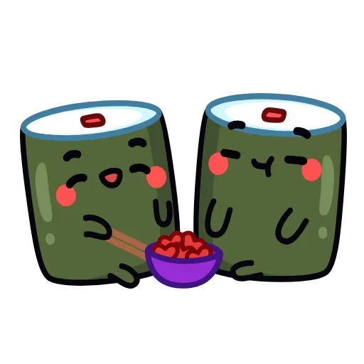 👩‍❤️‍💋‍👨 Эмодзи «Sushi» для Telegram
