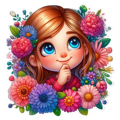 🤔 Стикер «Flowers fairies bunnies» для Telegram