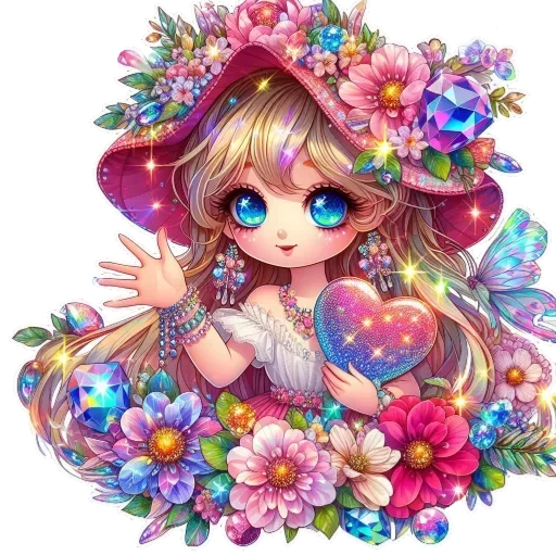 👋 Стикер «Flowers fairies bunnies» для Telegram