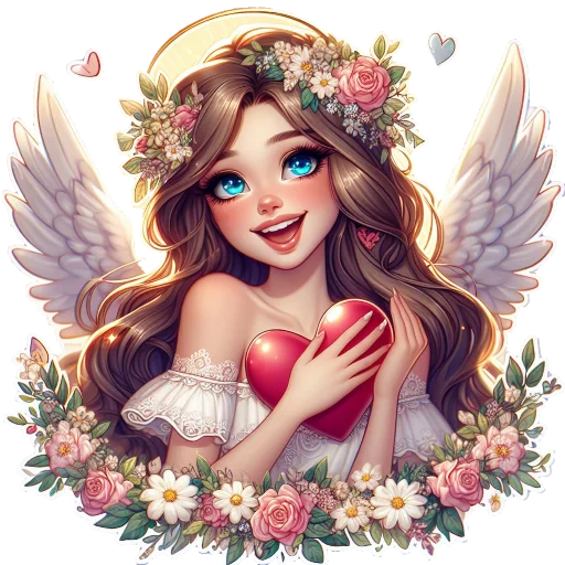 ❤ Стикер «Flowers fairies bunnies» для Telegram