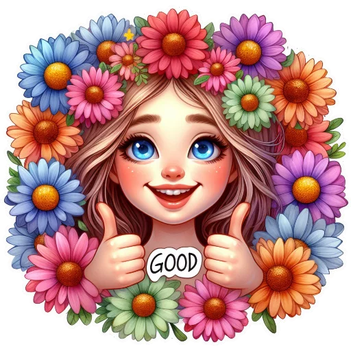 👍 Стикер «Flowers fairies bunnies» для Telegram