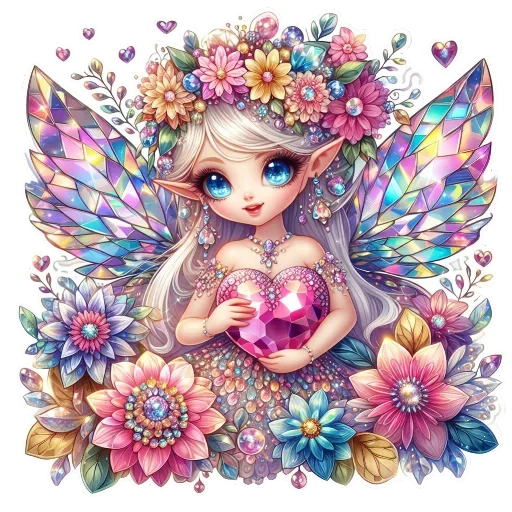 ❤ Стикер «Flowers fairies bunnies» для Telegram