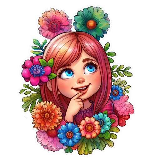 🤔 Стикер «Flowers fairies bunnies» для Telegram