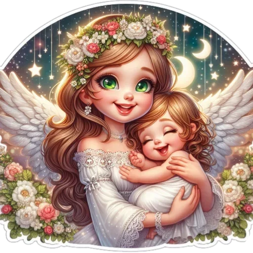 😴 Стикер «Flowers fairies bunnies» для Telegram