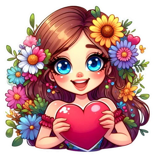 ❤ Стикер «Flowers fairies bunnies» для Telegram