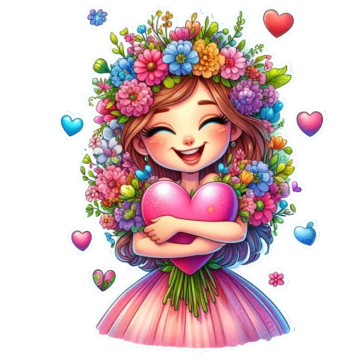 🥰 Стикер «Flowers fairies bunnies» для Telegram