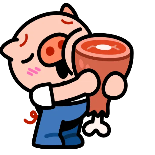🐷 Стикер «Анимированный набор эмоджи со Свинтусом» для Telegram