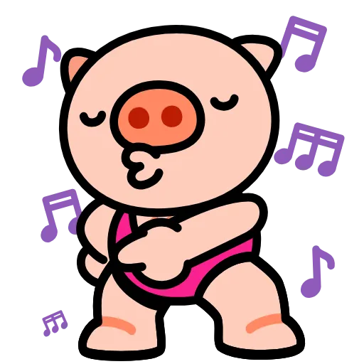 🐷 Стикер «Анимированный набор эмоджи со Свинтусом» для Telegram